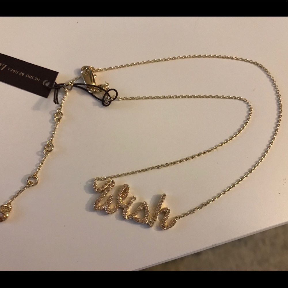 Henri bendel “wish” necklace- gold/rhinestone
